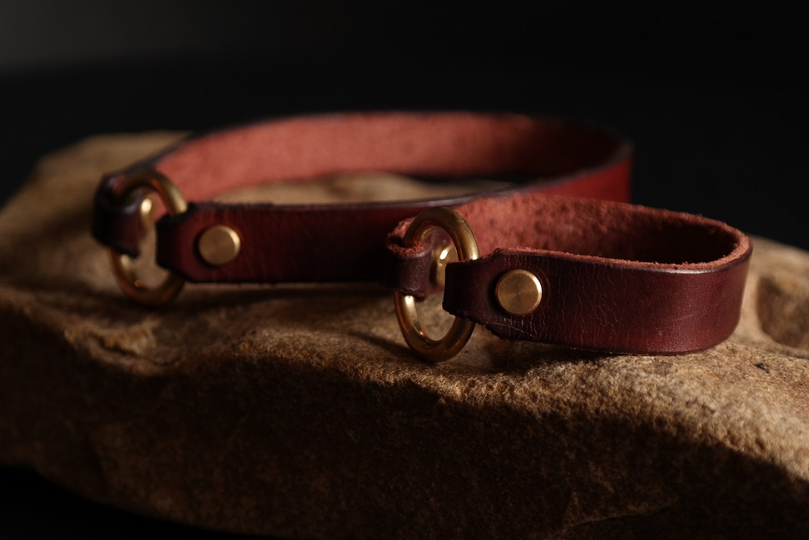 Leather Collar and Cuff set Etsy