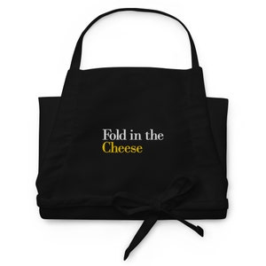Avental bordado &quot;Fold in the Cheese&quot; inspirado em Schitt&#39;s Creek - presente de Natal de Schitt&#39;s Creek