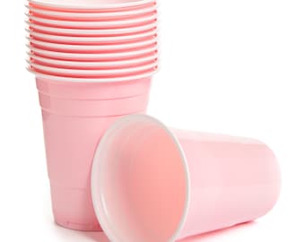 Pink American Beer Pong Cups, 16oz Party Cups