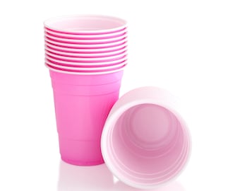 Light Pink American Beer Pong Solo Party Cups 16oz Party Cups Light Pink Cups