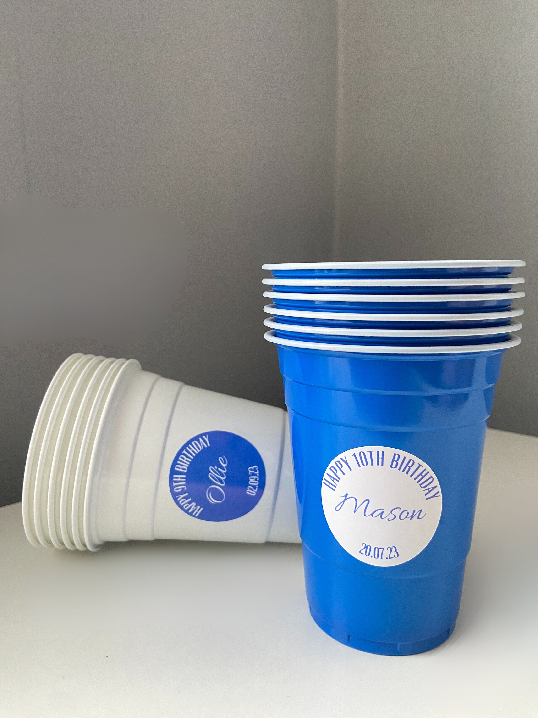 Personalised American Beer Pong Solo Cups With Customizable Birthday Stickers Birthday Party