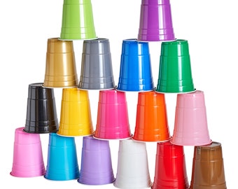 Reusable Party Cups: 16oz Beer Pong Cups, Set of 25