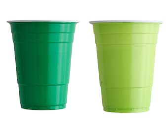 Green American Beer Pong Cups, 16oz Party Cups