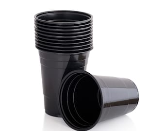 Black Party Cups, 16oz Plastic Beer Pong Cups