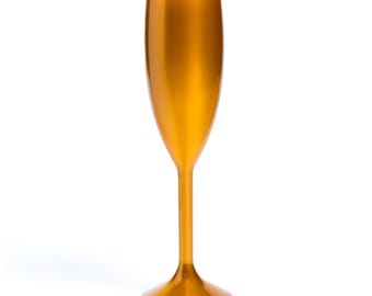 Gold Plastic Champagne Flutes Reusable 165ml Prosecco Glasses