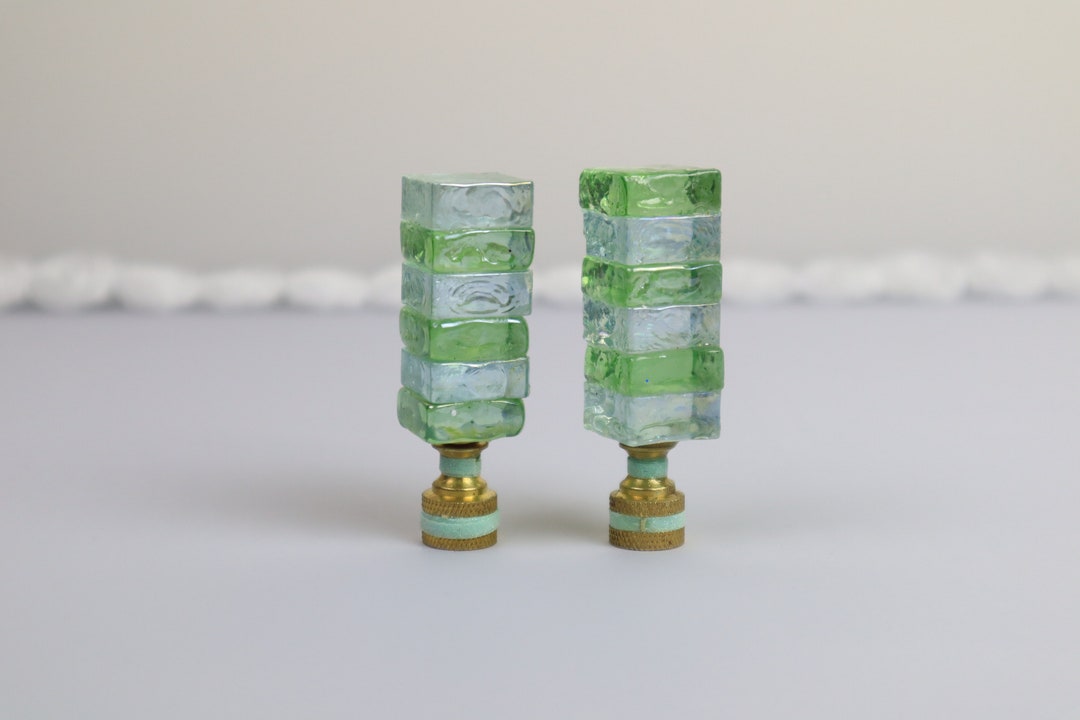 Handmade Mosaic Tile Finials Set Artisan Finials Lamp Etsy