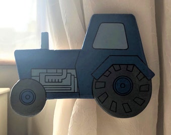 Tractor - Blue Curtain Tie Backs - Pair