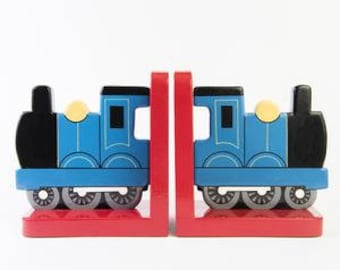 Train - Blue Bookends