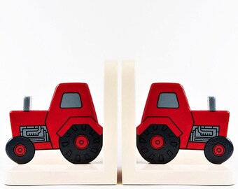 Tractor - Red Bookends