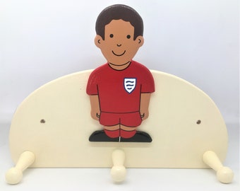 Footballer Boy Coat Hook (Away Strip)