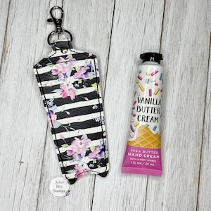 1oz lotion holder- Floral stripes