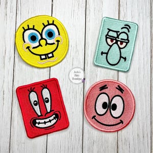 Fully embroidered patch- Bikini Bottom Friends
