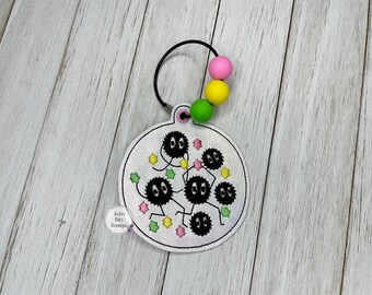 Bag tag- Soots on white shimmer