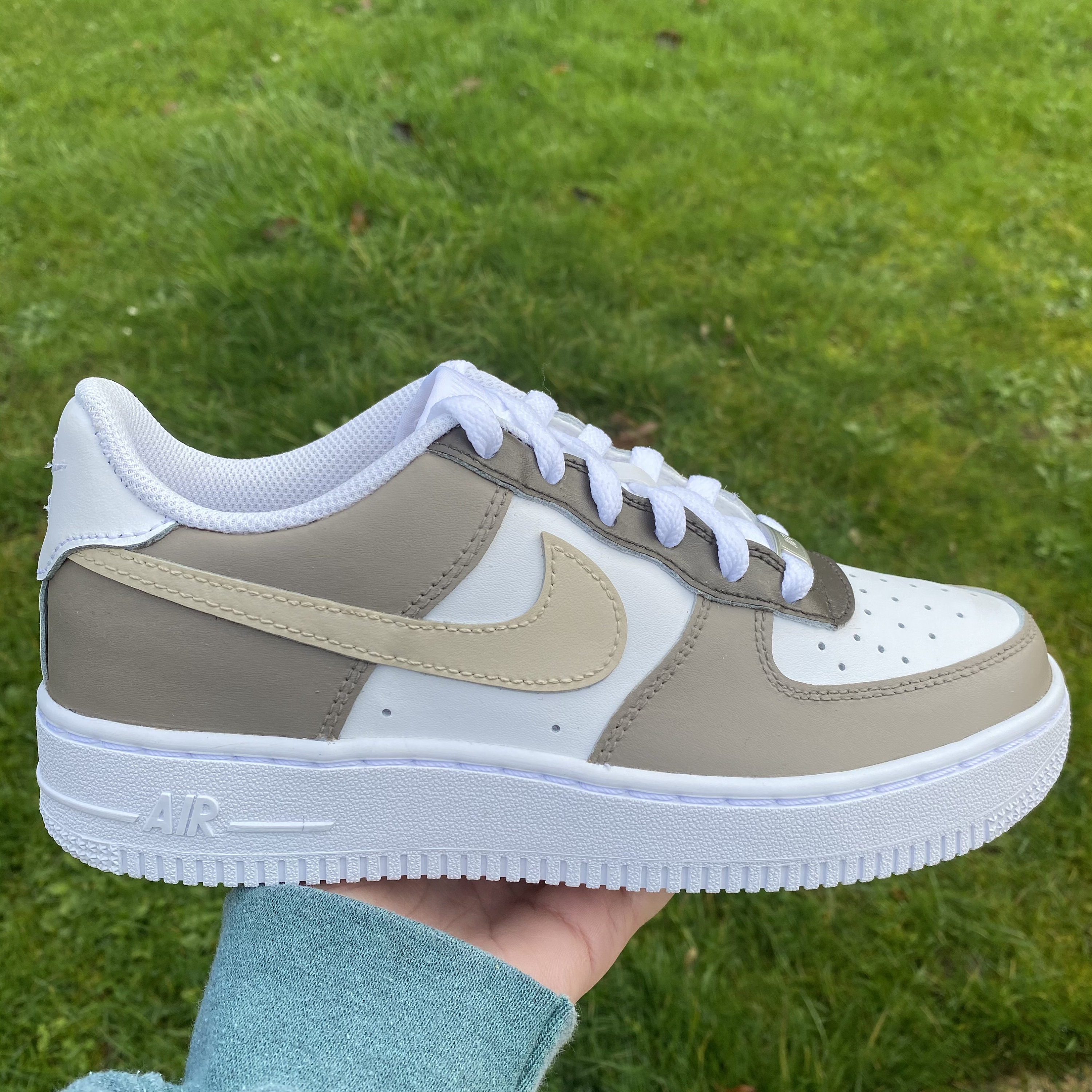 Custom Air Force 1s Mocha - Etsy Finland