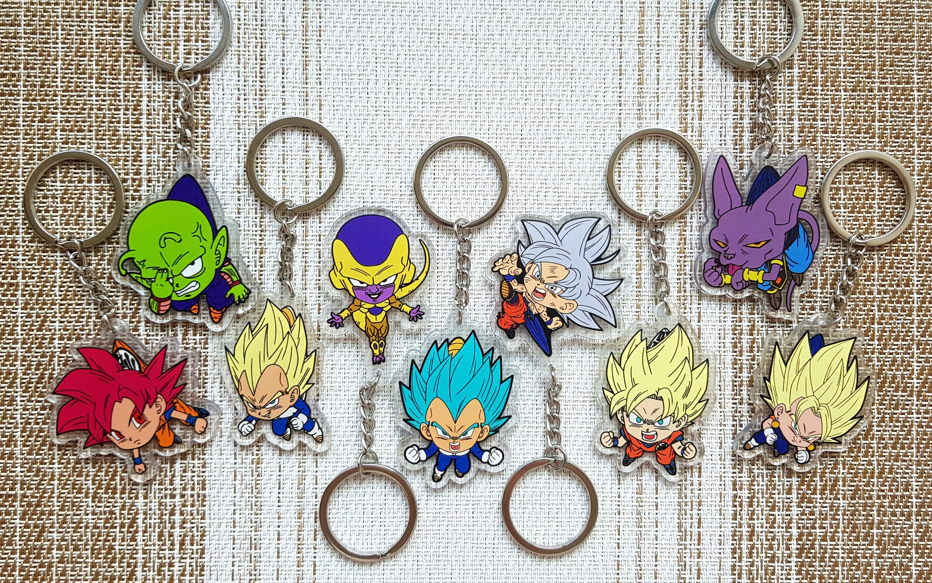 Dragon Ball Anime Acrylic Keychain - Dragon Ball Super Keyrings - Etsy