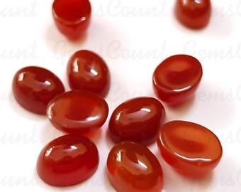 Natürlicher Roter Onyx Cabochon: kalibrierter Edelstein für Schmuck