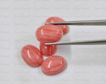 Rhodochrosit Cabochon: Ovaler kalibrierter Einzelstein für Schmuck