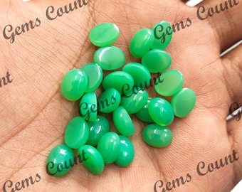 Chrysopras Chalcedon Oval Cabochon AAA Grün Kristall Edelstein, Schmuck machen