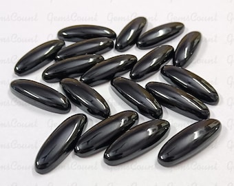 Schwarzer Onyx Cabochon: AAA kalibrierter loser Edelstein (3 x 6 mm-15 x 30 mm)