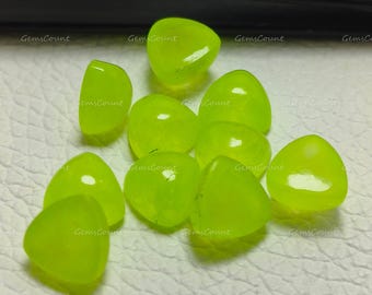 Natural Green Jade Trillion Cabochon Smooth Polished Gemstone 5 mm - 20 mm