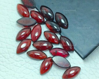 Natural Garnet Marquise Cabochon Loose Gemstone For Jewelry Making 3x6 mm - 8x16 mm