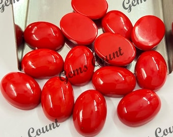 Rote Koralle Cabochon: Ovaler Edelstein für die Schmuckherstellung & Heilung