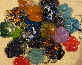 Paw Print Keychains