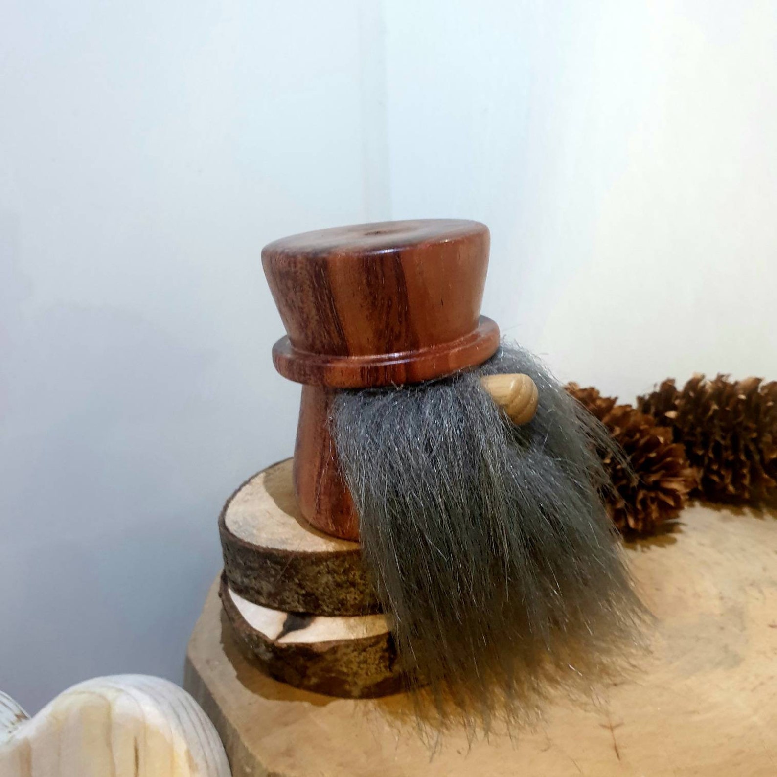 Wooden Gonk light pull cord handle / bathroom decor/ good luck Etsy