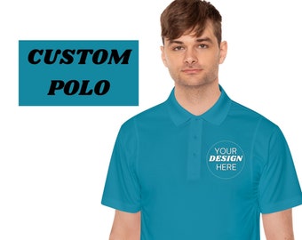 Custom Polo Gift for Grandpa,Golf Personalized Quarter Button Polo Shirt,Golf Dad Birthday Gift for Him,Men's Sport Short Sleeve Polo Shirt,