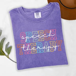 Comfort Colors Speech Therapy T- Shirt, Speech Therapist Shirt,It&#39;s A Good Day For Speech Therapy Shirt, Language Pathologist Shirt SLP Gift