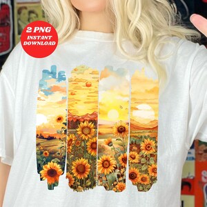 Spring Sunflowers Brushstroke PNG, Brushstroke Png, Flowers PNG, Butterfly Png, Sunflower Sun Png, Trendy Paint Stroke PNG, Digital Download