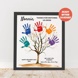 Impressão de mão para o dia das mães, presente personalizado para a mãe, aniversário da mãe faça você mesmo, artesanato do primeiro dia dos pais do bebê, lembrança do bebê, presentes infantis para a mamãe