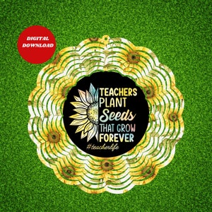 Tournesol numérique Png pour enseignant, essoreuse à vent extérieure enseignant sublimation, téléchargement numérique de jardin Png vie enseignant essoreuse à vent