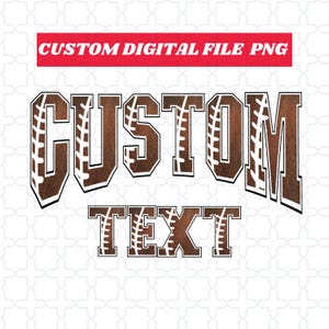 Custom Football Print Text PNG, Personalized Name Football Pattern Sublimation Design Varsity Style, Custom Trendy letters digital download