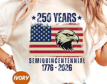 250 Years of Freedom Shirt, 1776 2026 America 250th Anniversary, Bald Eagle American Flag Tee, 4th of July 2026 Patriotic Independence Gift
