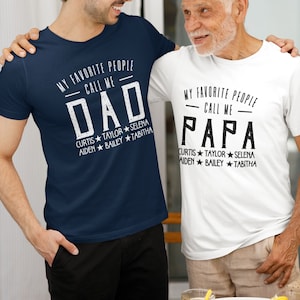 Personalized Grandpa shirt with name, Custom Dad Grandfather Tees, Custom Thanksgiving Papa Shirt, Personalized Grandpa Sweatshirt with Kids