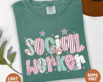 Comfort Colors Social Worker Gifts, Therapist T-shirt MSW LSW, Social Worker Shirt, Gift For Social Worker, School Counselor,Therapist Shirt