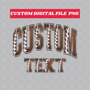 Custom Football Print Text PNG, Personalized Name Football Pattern Sublimation Design Varsity Style, Custom Trendy letters digital download