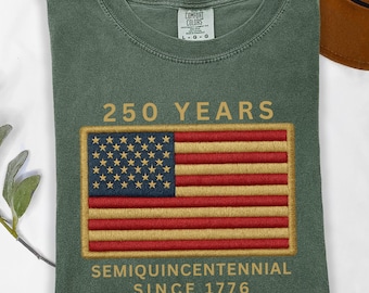 Comfort Colors Retro 250 Independence Day Shirt, Celebrate 250th Anniversary T-shirt, USA Semiquincentennial 4th of July Patriotic Tees Gift