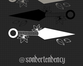 Anime Vinyl Decal - Car Decal - Kunai
