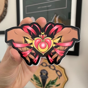 Anime Sticker - Moon Brooch Transformation