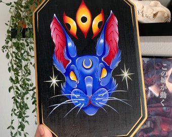 Conejo y destellos - Pintura al óleo - Original