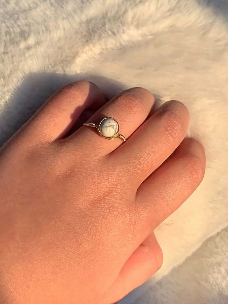Beautiful Marble Rings Semiprecious Marble Rings - Etsy