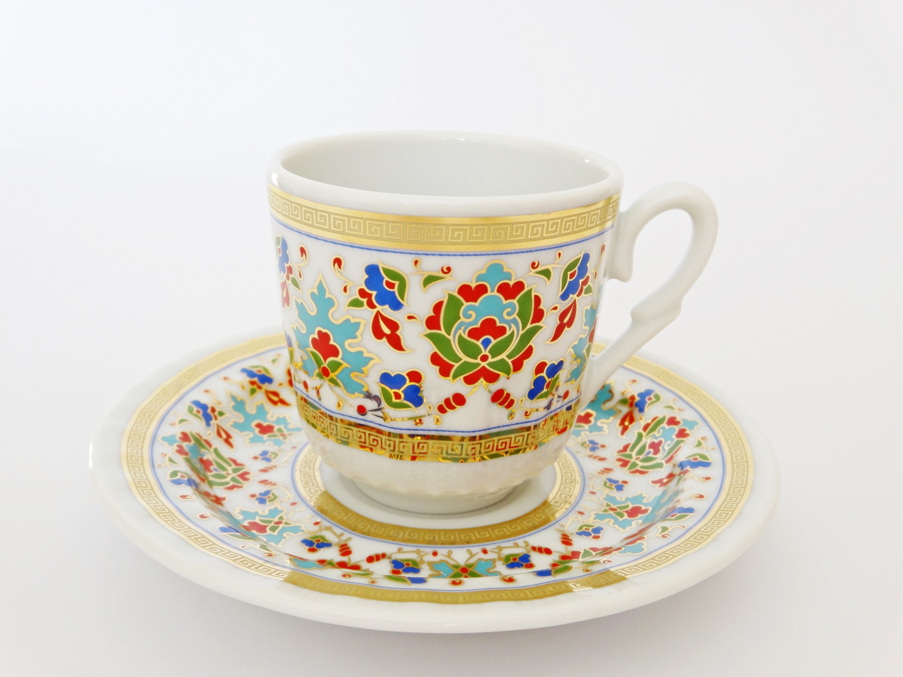 Small Coffee Cups 6x Porcelain Coffee Set Turkish Cup Set Etsy