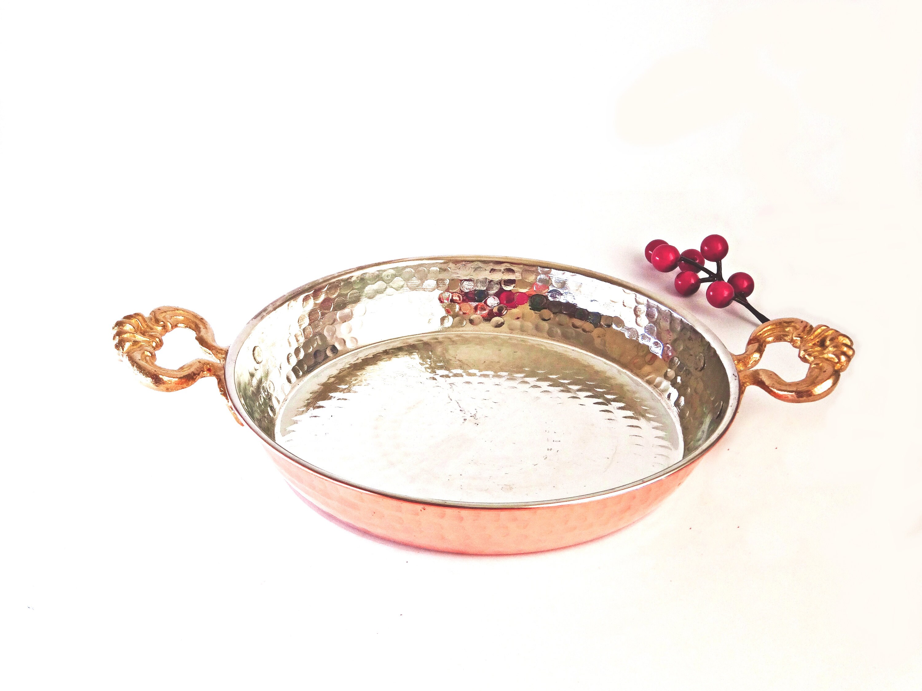 Copper Pan Set of 3 Turkish Copper Egg Pan Copper Cookware Etsy