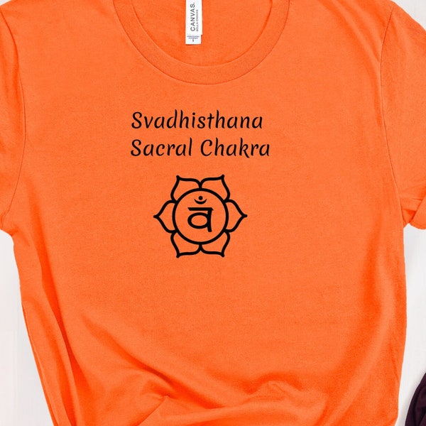 Svadhisthana Symbol Sacral Chakra Orange T-Shirt, Chakra shirt, orange t-shirt, yoga lover, inspiration shirt, meditation shirt