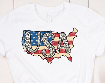 Patriotic USA Animal Print T-Shirt, red white and blue shirt, july 4th shirt leopard print tee Fourth of July and Election 2024 wear