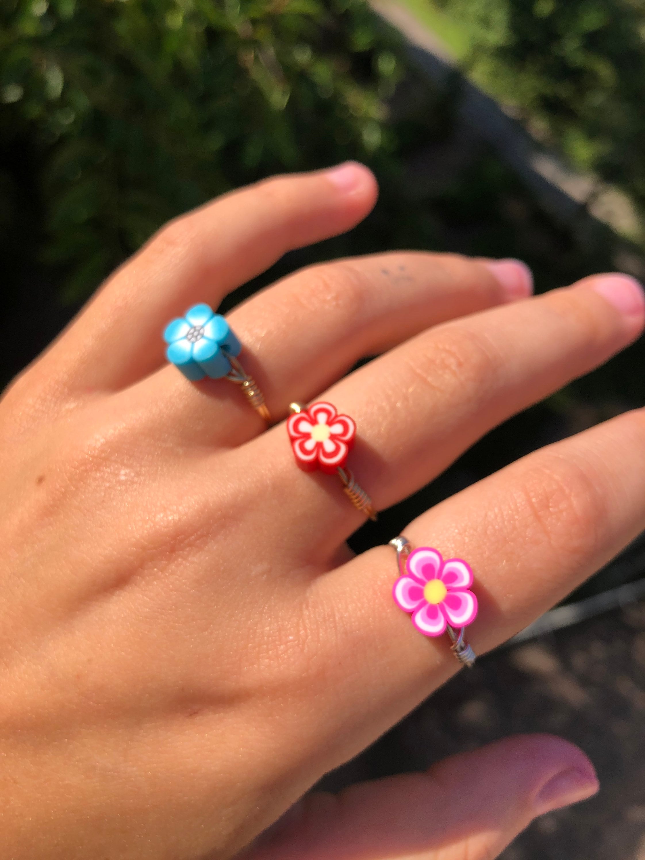Flower rings Etsy