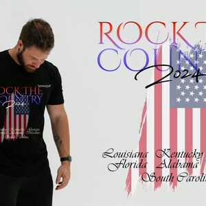 Rock the Country 2024 PNG, American Flag, Proud to be an American, Jason Aldean Kid Rock Tour