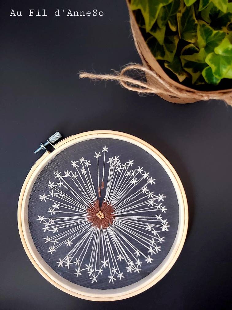 Broderie Pissenlit Cappuccino 15cm